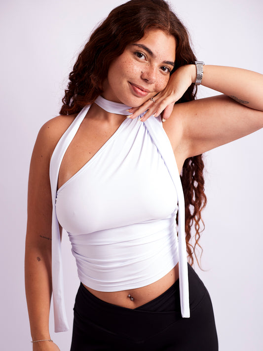 CROPPED SCARF - BRANCO